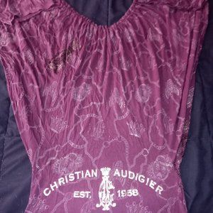 Christian Audigier Batwing top (M-L)